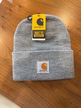 Carhartt A18 Knit Cuffed Beanie in Heather Grey NWT
